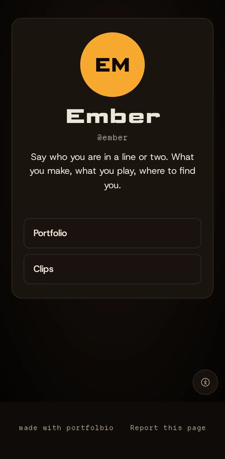 The Ember template on a phone